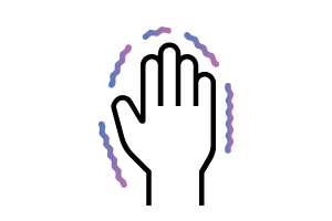 Icono que muestra una mano entumecida