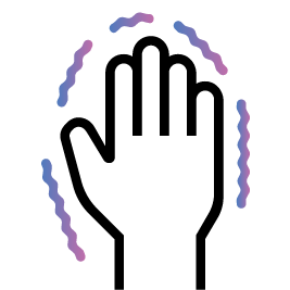 Icono que muestra una mano entumecida