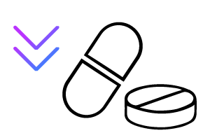 Icono de cápsulas y pastillas