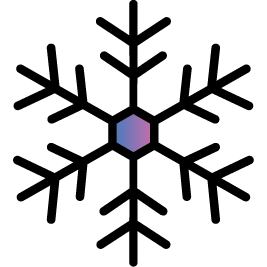 Icono que muestra un copo de nieve